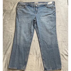 Abercrombie Jeans 24 Reg (37) Womens NWT 90’s Straight Midrise Stretch Blue